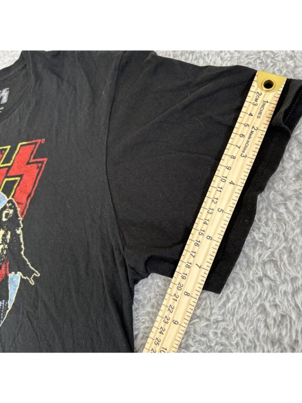 2022 KISS World Tour 77 Black Graphic T-Shirt XL Cotton Mad Engine Rock Concert - Picture 7 of 11